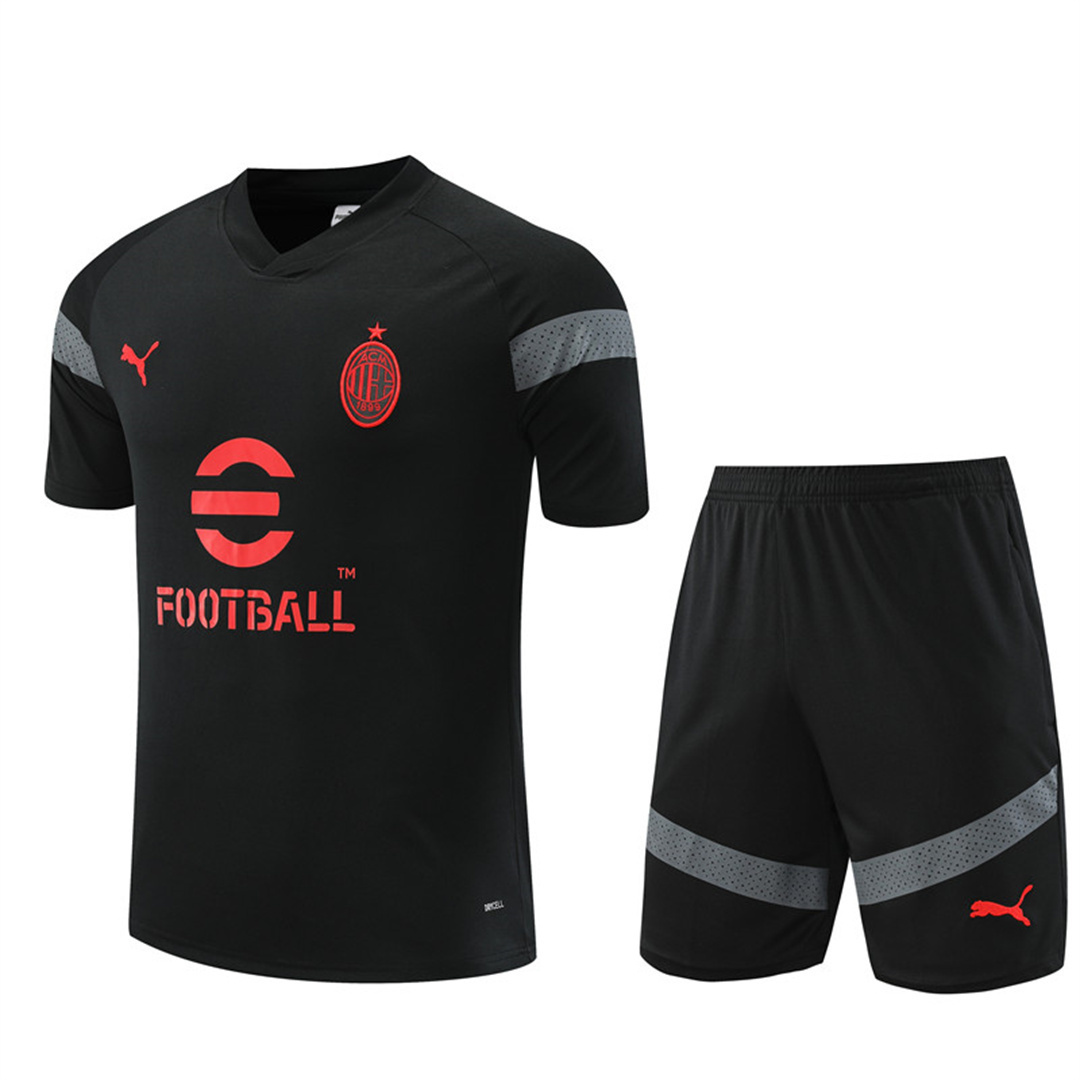 22-23 AC Milan Training Kit Black