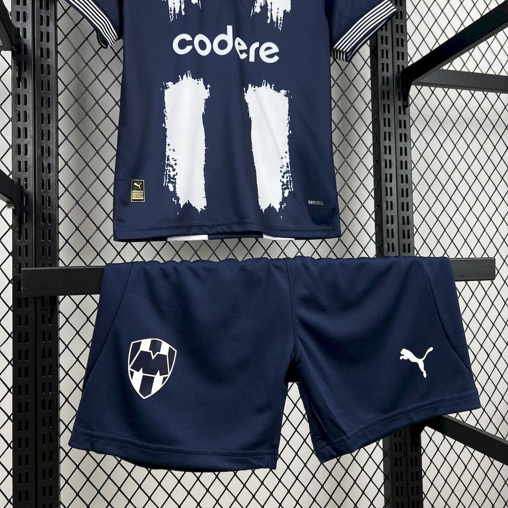 25-26 Monterrey Home Kid Kits Youth Apparels Soccer AAAAJersey Yupoo 2