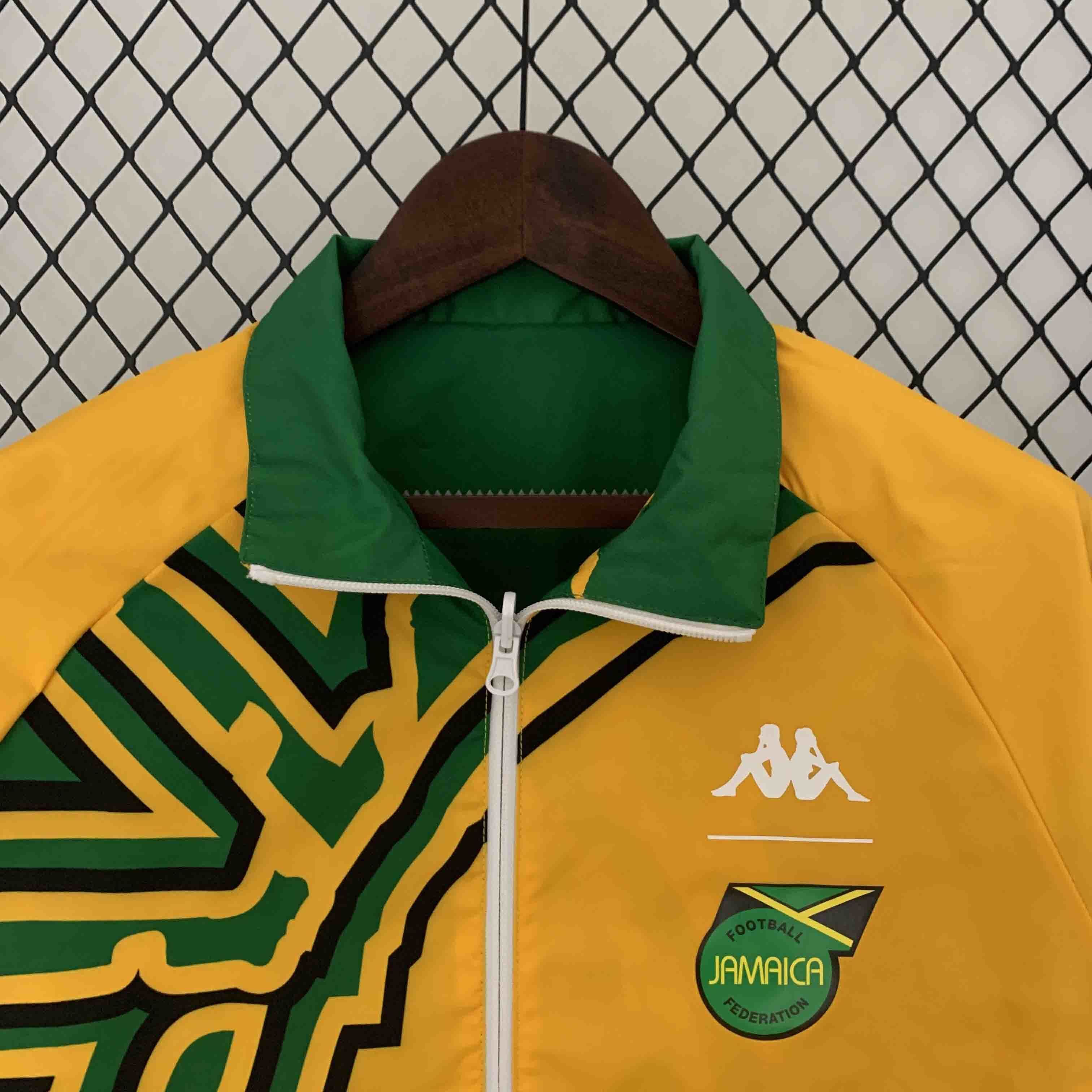 2024 Jamaica Reversible Windbreaker Orange&Green Double-Sides Jacket Soccer Jerseys For Sale 6