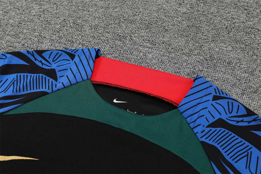 2022 Portugal Training Suit Short Sleeve Kit Black 2