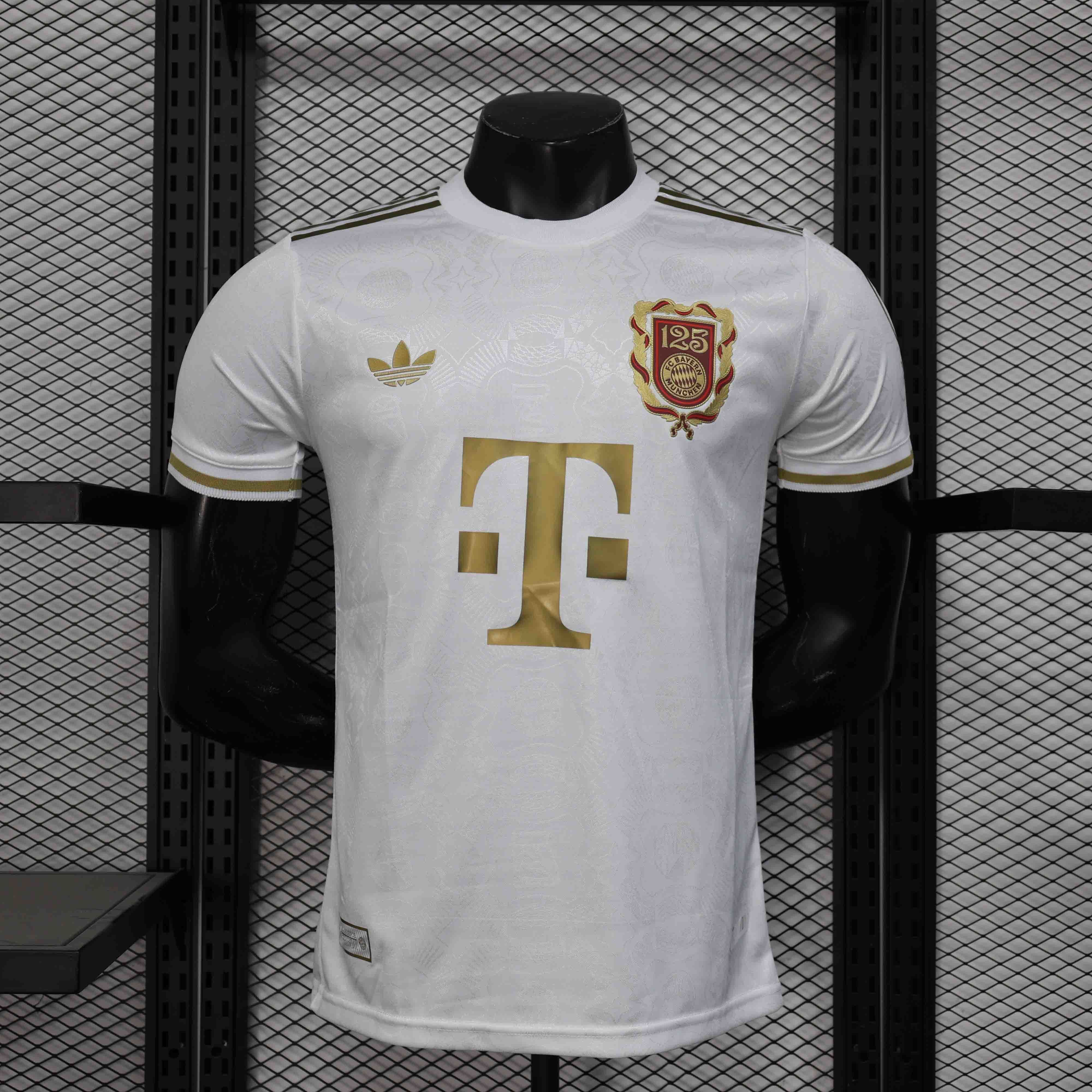 24-25 Bayern Munich 125th Anniversary White Special Edition Player Version AAAAJersey Dropship