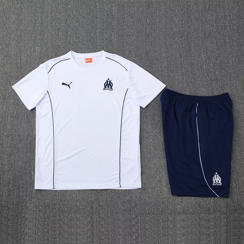 25-26 Marseille White Training Kits Football Tracksuits 1