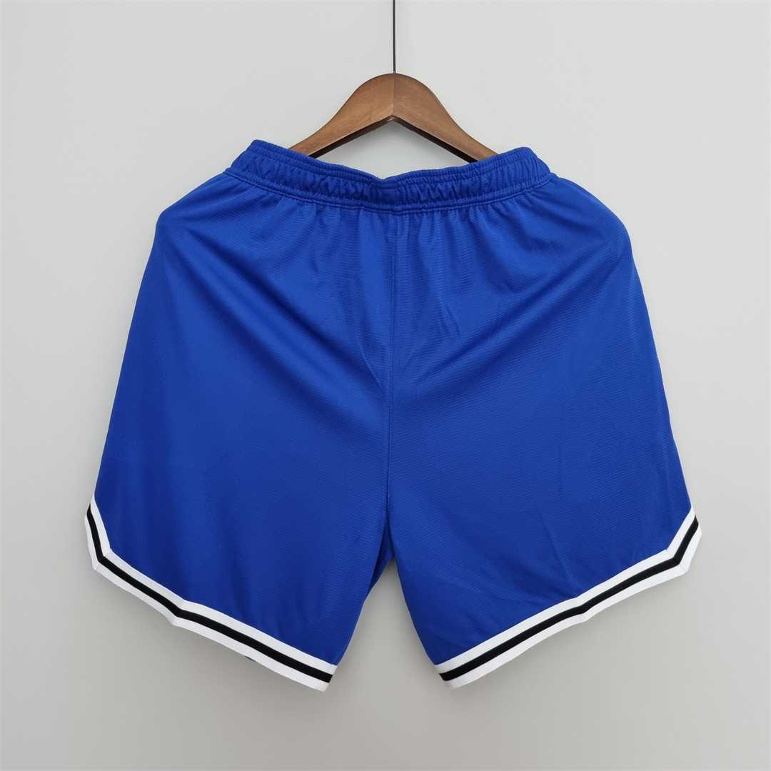 2022 New York Knicks NBA US Training Shorts Blue 4