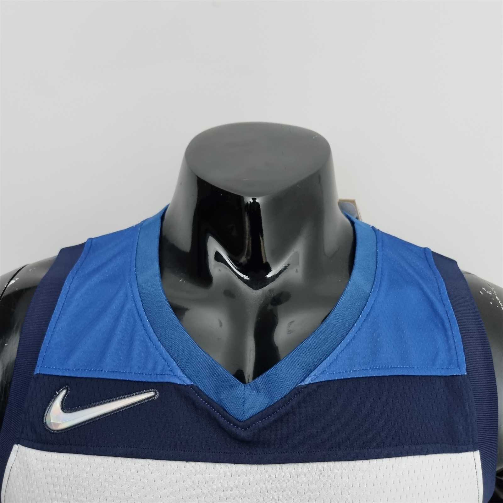 75th Anniversary Minnesota Timberwolves Edwards #1 Royal Blue NBA Jersey 1