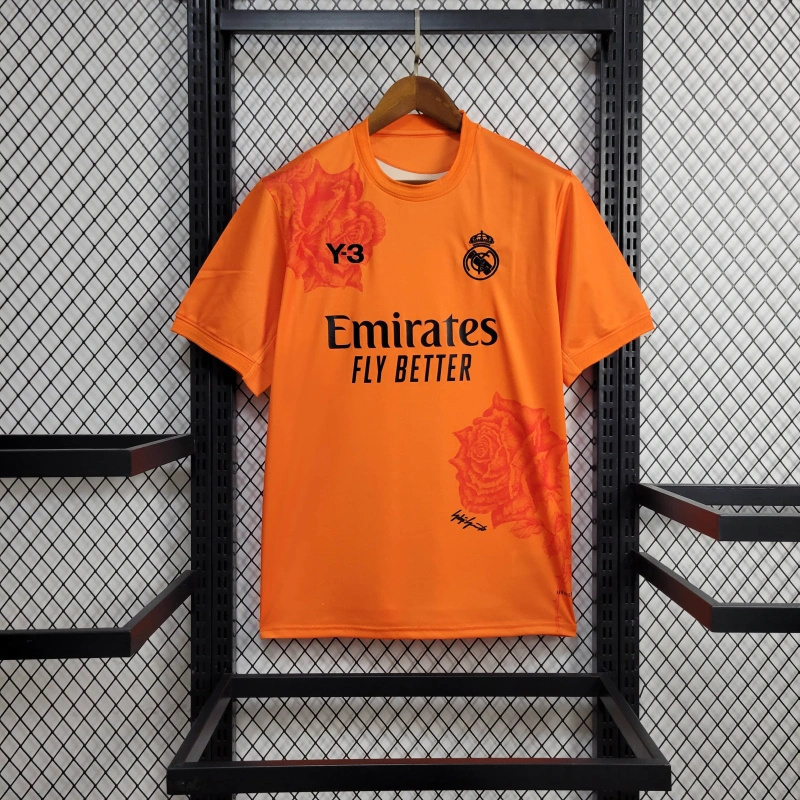 24-25 Real Madrid Y3 Orange Kit Jersey Supplier Yupoo