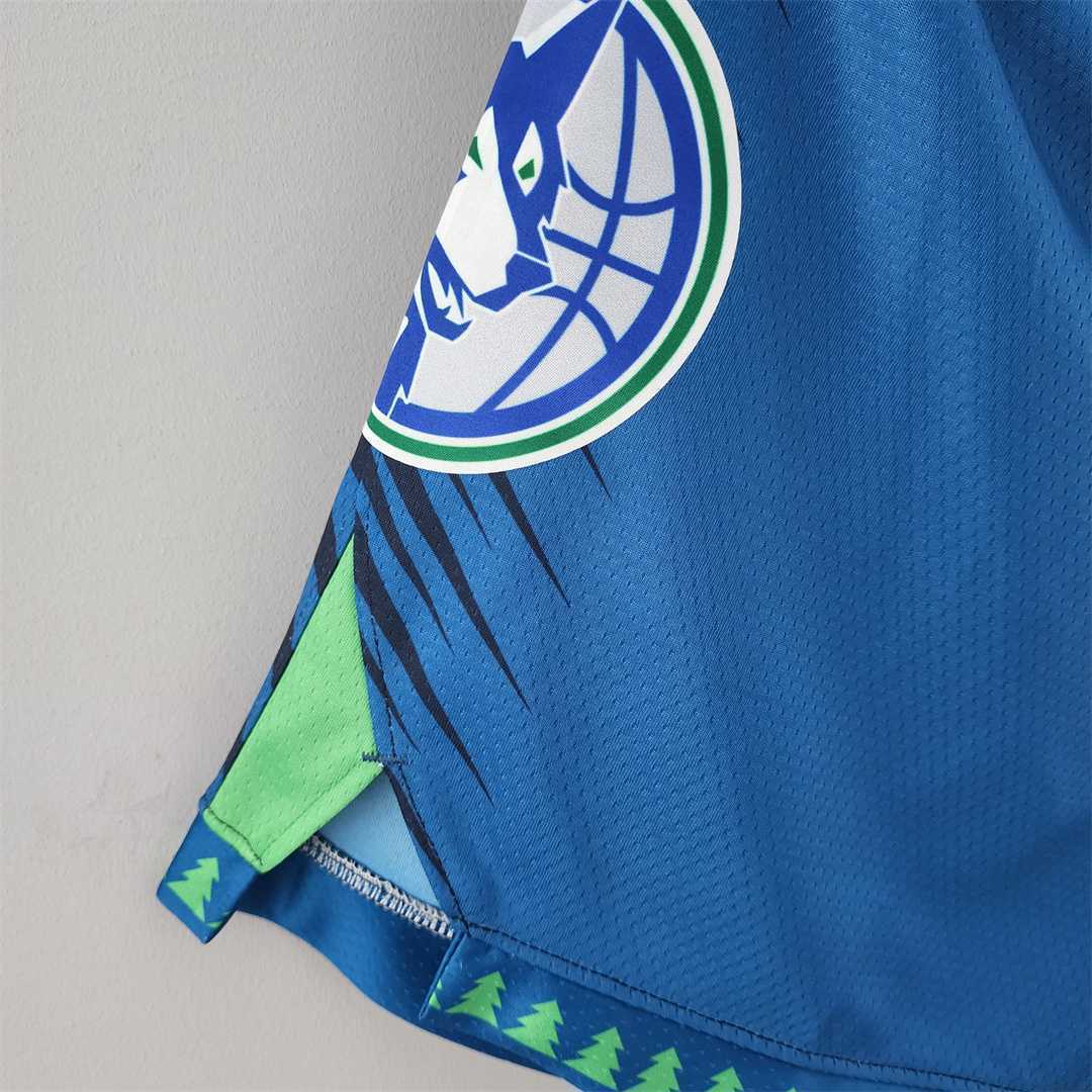 2022 Minnesota Timberwolves City NBA shorts 1