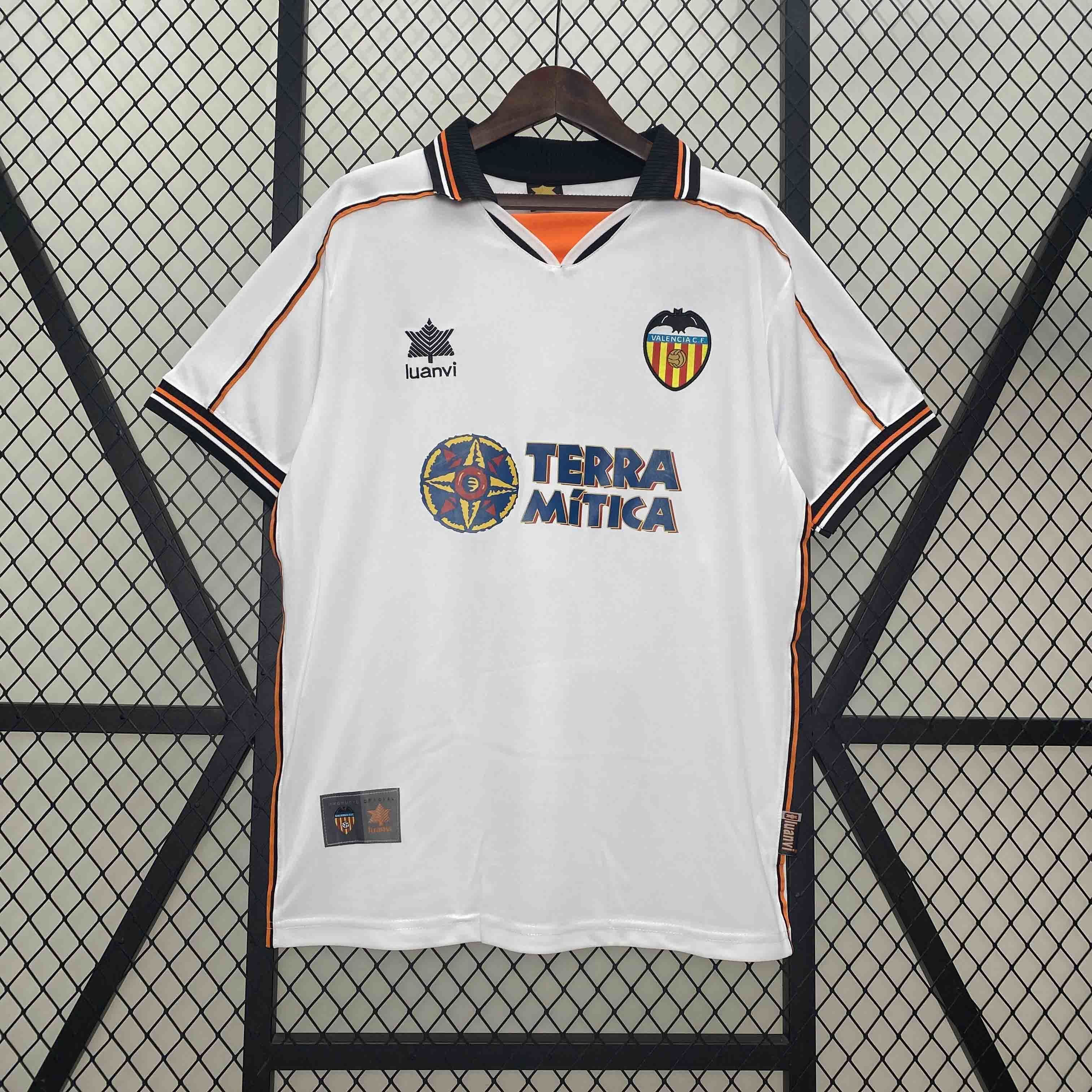 99-00 Valencia Home Retro Kit Vintage Shirt AAAAJersey Supplier Yupoo
