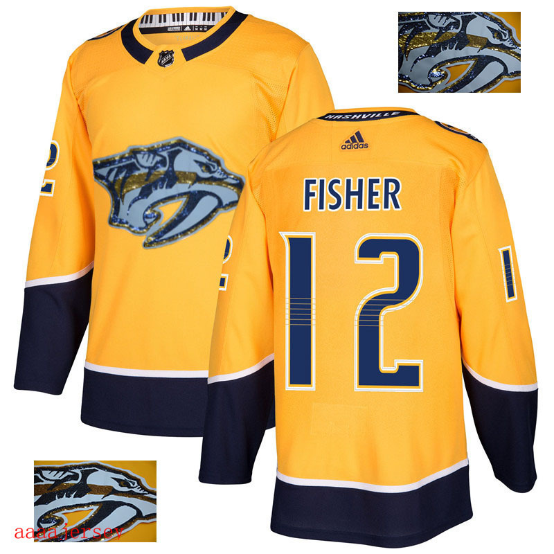 2018 Nashville Predators ice hockey jersey M-3XL 纳什维尔掠夺者队时尚亮片款冰球服