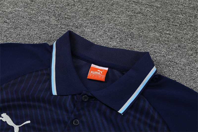 Manchester City Polo deep royal blue stripes 7