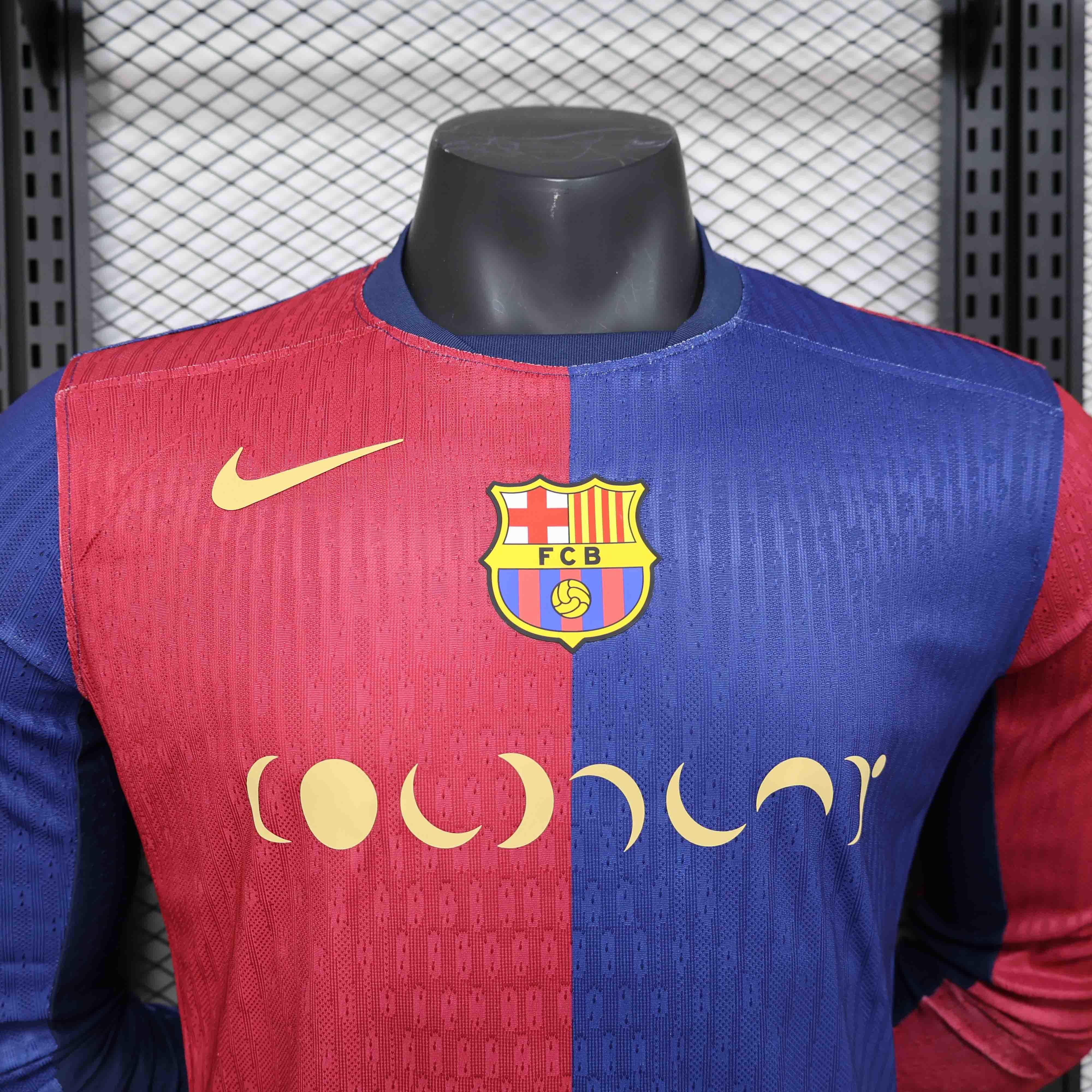 24-25 Barcelona Home ColdPlay Edition Long Sleeve Kit Player Version Shirt AAAAJersey Supplier 1