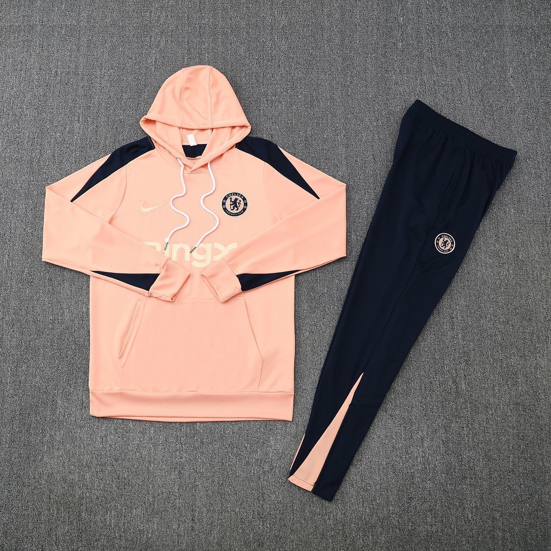 25-26 Chelsea Orange Hoodies Tracksuit Long Jacket Suits 1