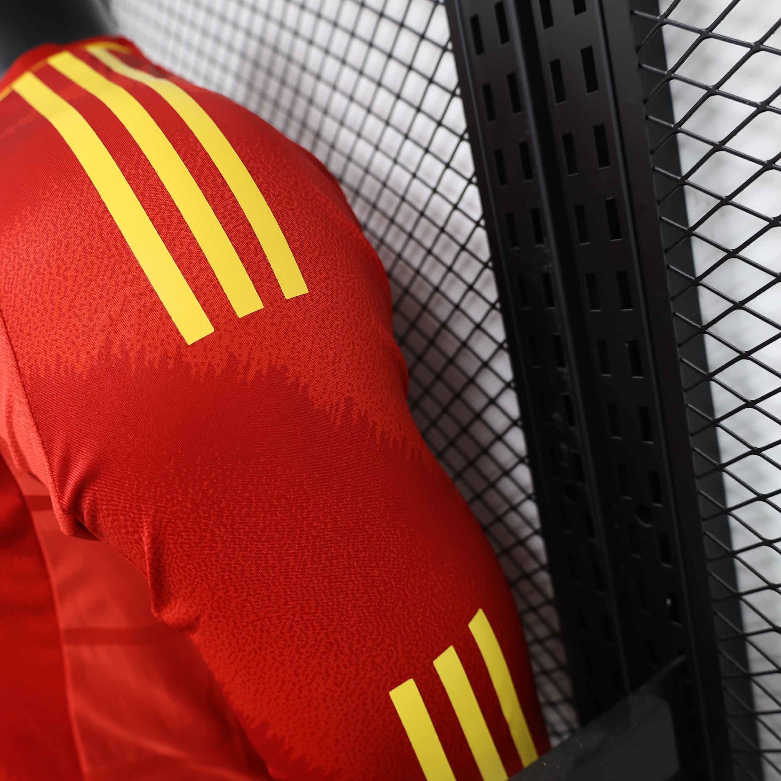 2024 Spain Home Long Sleeve Kit Player Version Shirt Sport AAAAJersey Yupoo 3