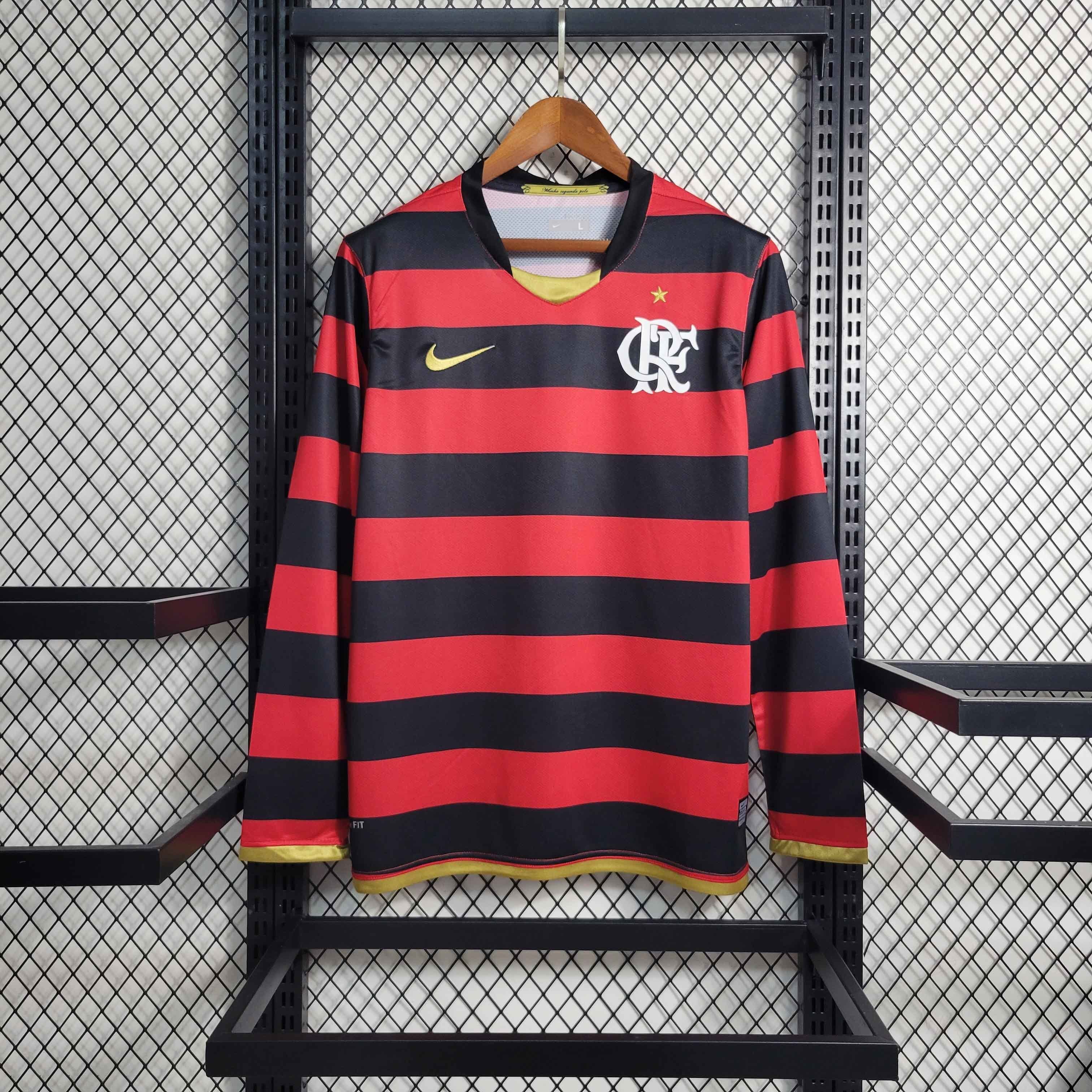 08-09 Retro Long Sleeve Flamengo Home S-XXL