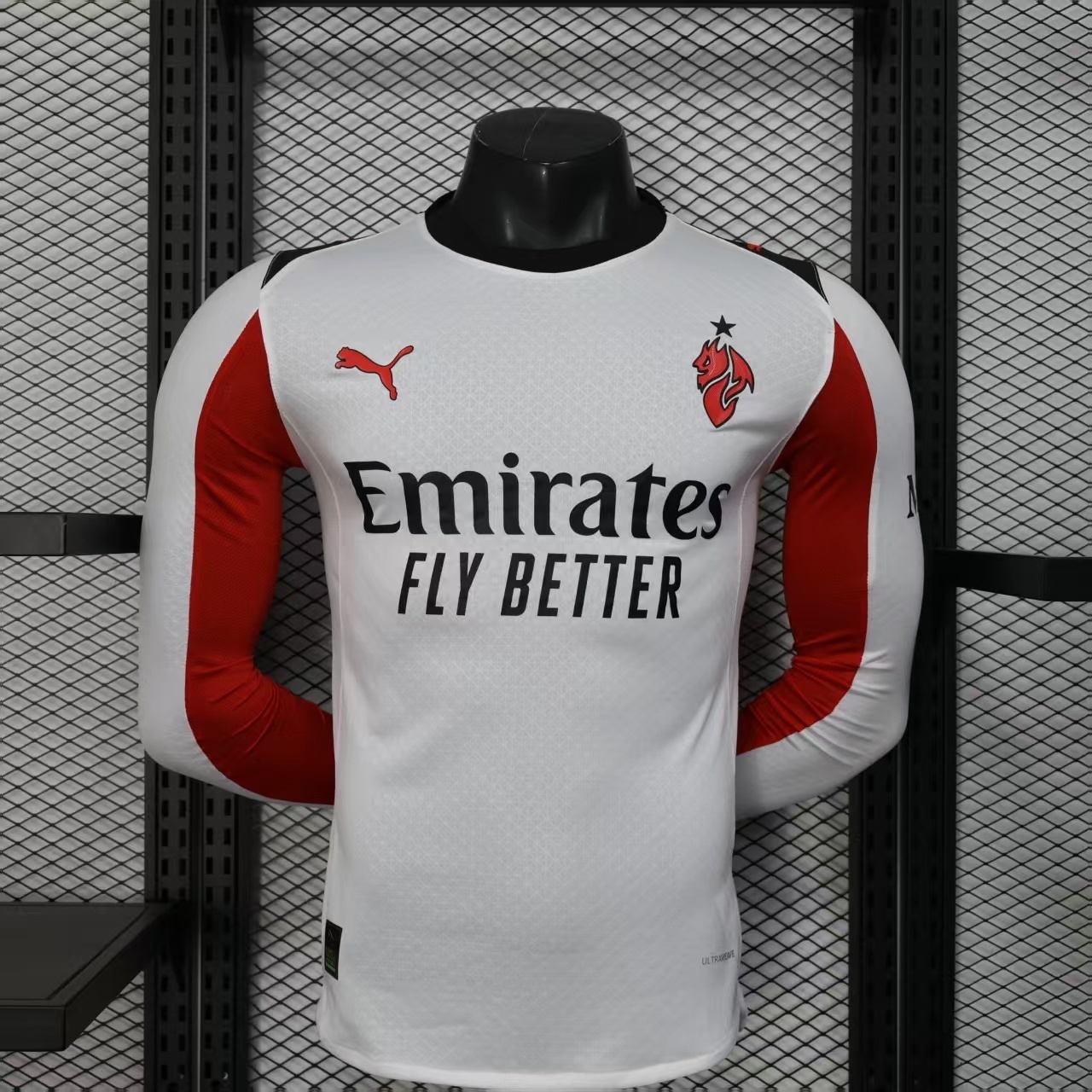 25-26 AC Milan Away Kit Player Version Long Sleeve Shirt AAAAJersey Dropship Yupoo