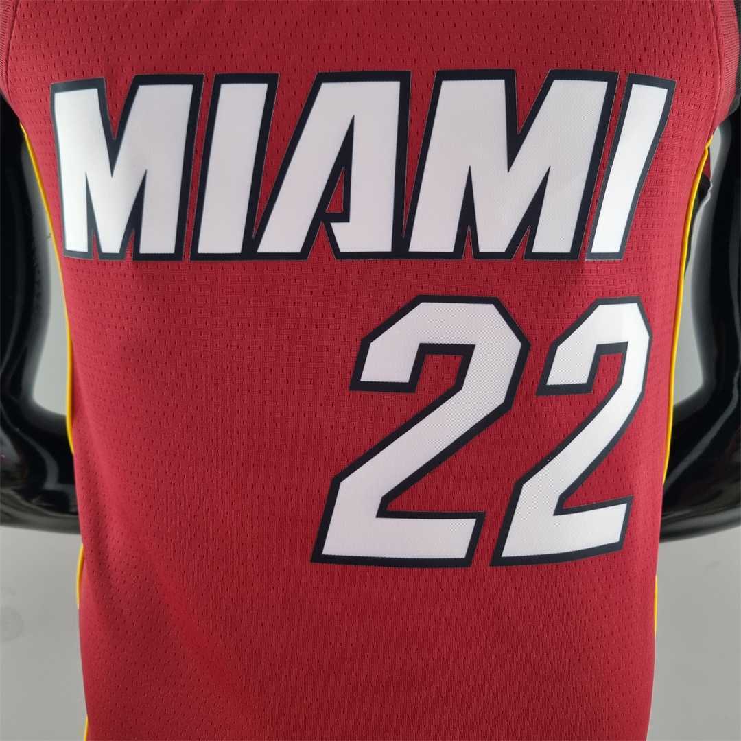 75th Anniversary Miami Heat Jordan BUTLER#22 Burgundy NBA Jersey 3