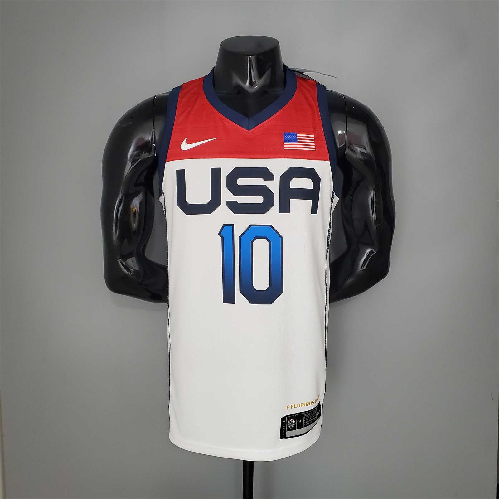 2021 Olympic Games TATUM#10 USA Team USA White Red