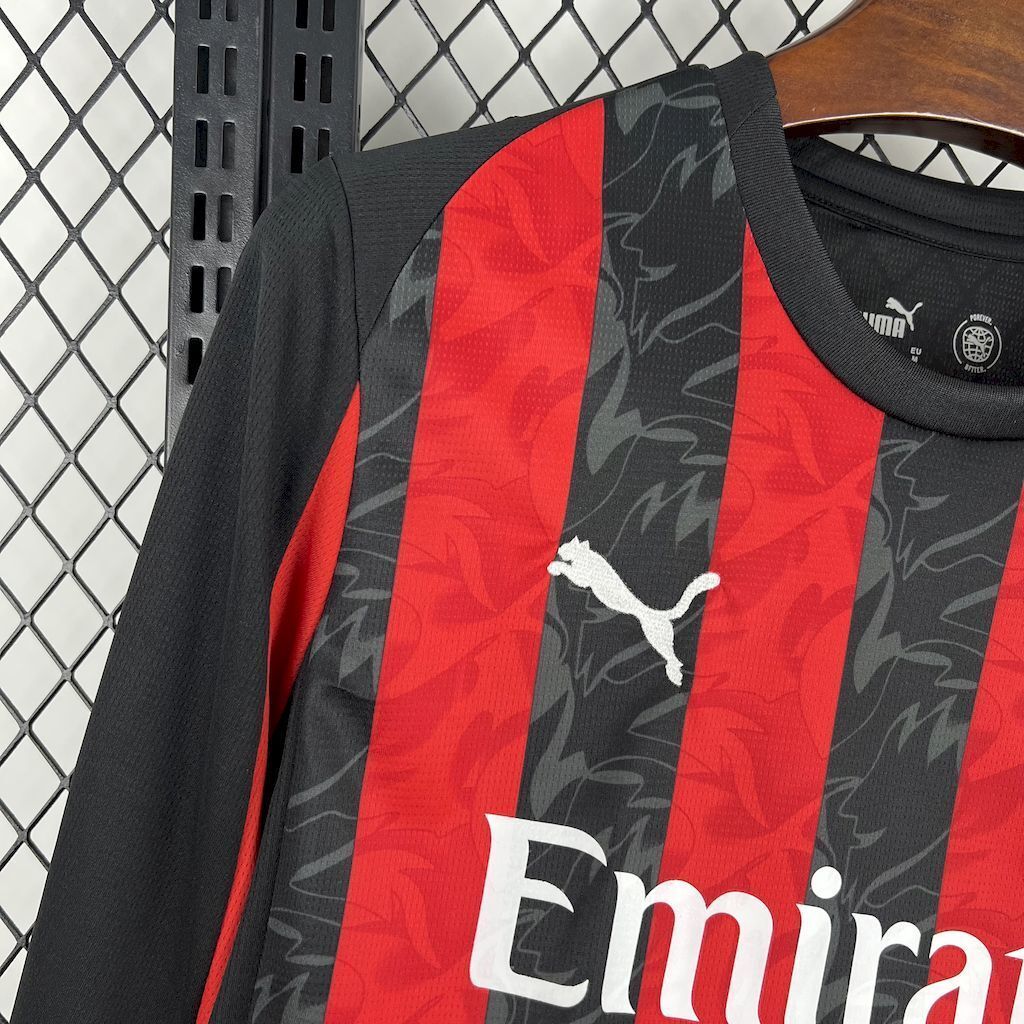 25-26 AC Milan Home Long Sleeve Shirt Football Uniform AAAAJersey Supply Yupoo 2
