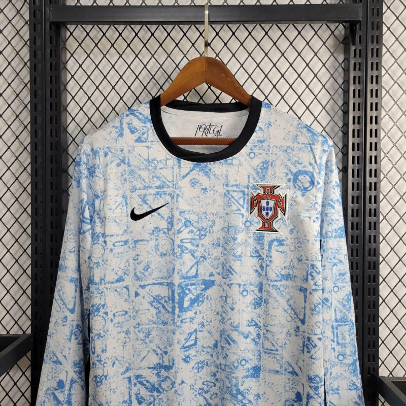 2024 Portugal Away Kit Long Sleeve Shirt Jersey Supplier Yupoo 5