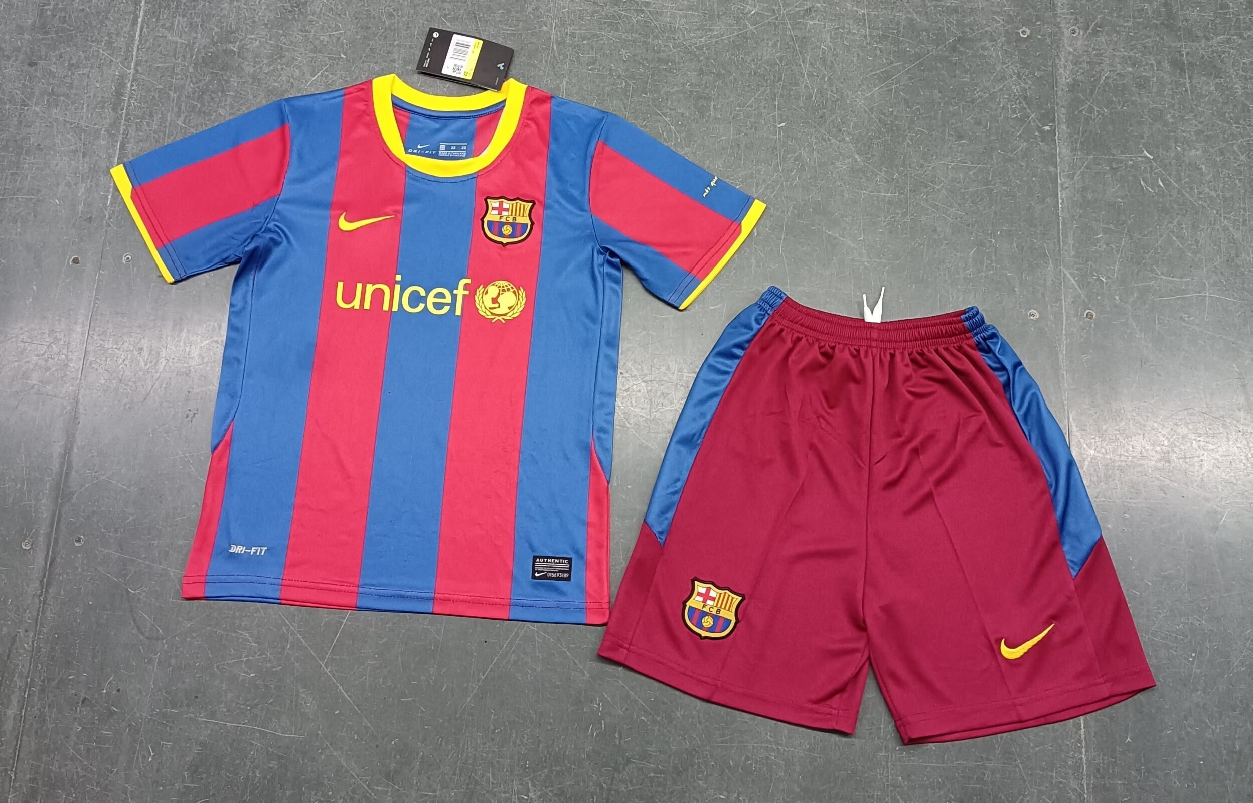 10-11 Barcelona Home Retro Kids Kit Size-16-28 Football Jersey Yupoo 11