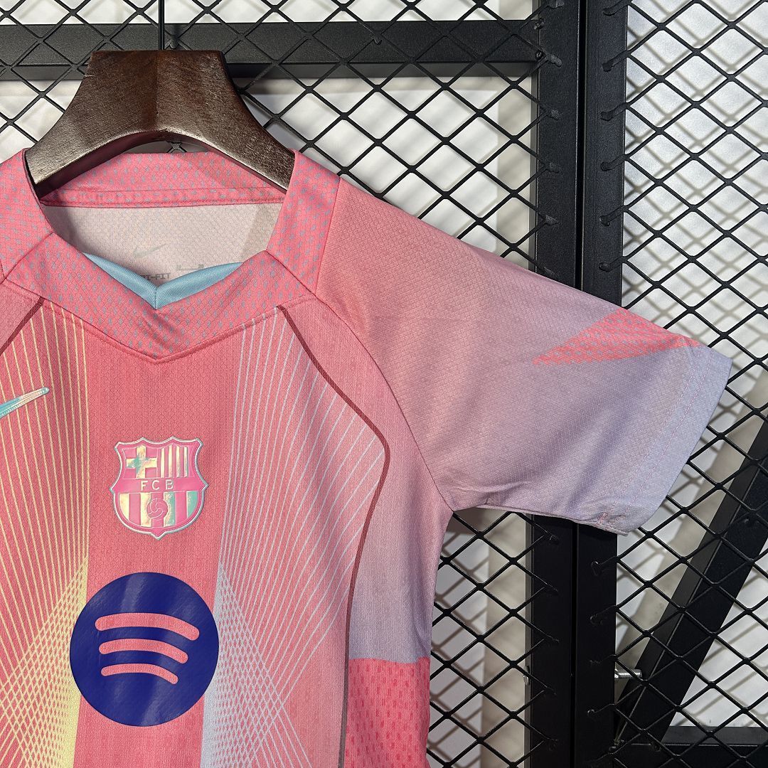 25-26 Barcelona Pink Special Edition Kid Kits Youth Apparels AAAAJersey Wholesale Yupoo-1 5