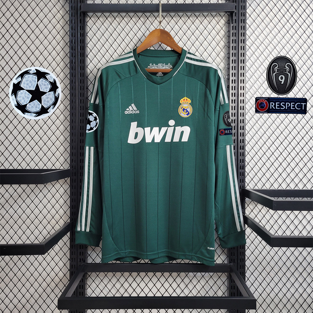 12-13 Real Madrid green third away long sleeve