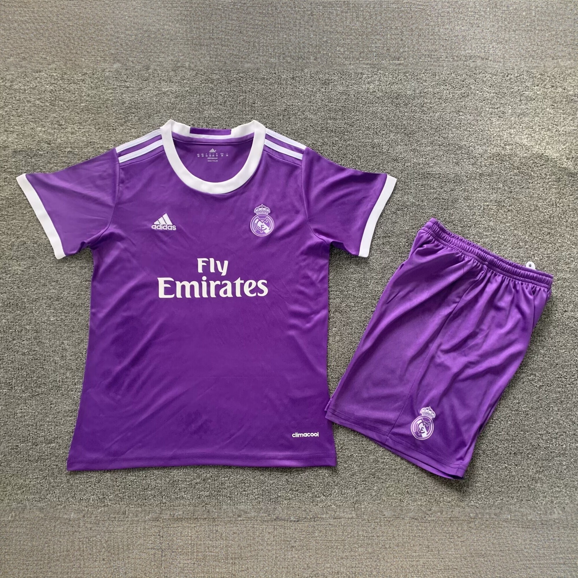 16-17 Real Madrid Away Retro Kids Kits Children Sets Football AAAAJerseys Yupoo