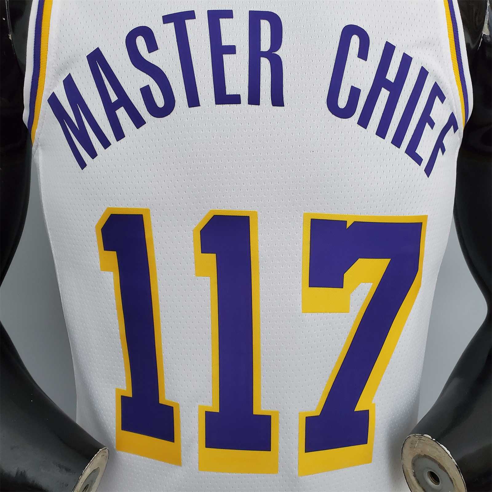 75th Anniversary master chief#117 Lakers White X-BOX Joint White 1