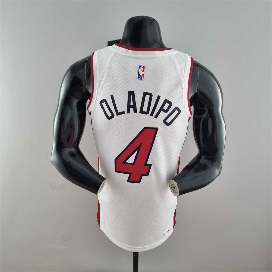 75th Anniversary Miami Heat OLADIPO#4 White NBA Jersey 2