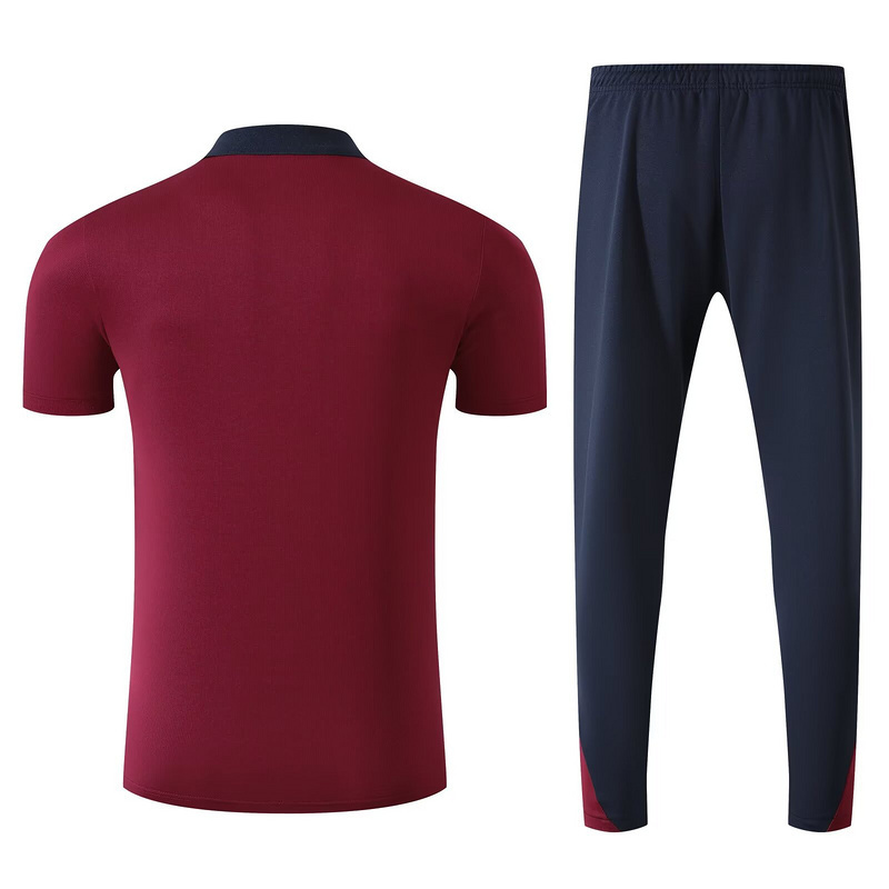 25-26 England Red POLO Training Kits Football Tracksuits 2