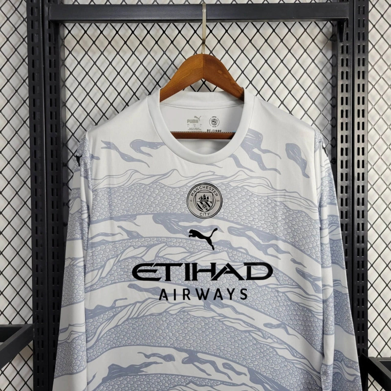 24-25 Manchester City The Year of Dragon Kit Long Sleeve Shirt Jersey Supplier Yupoo 2