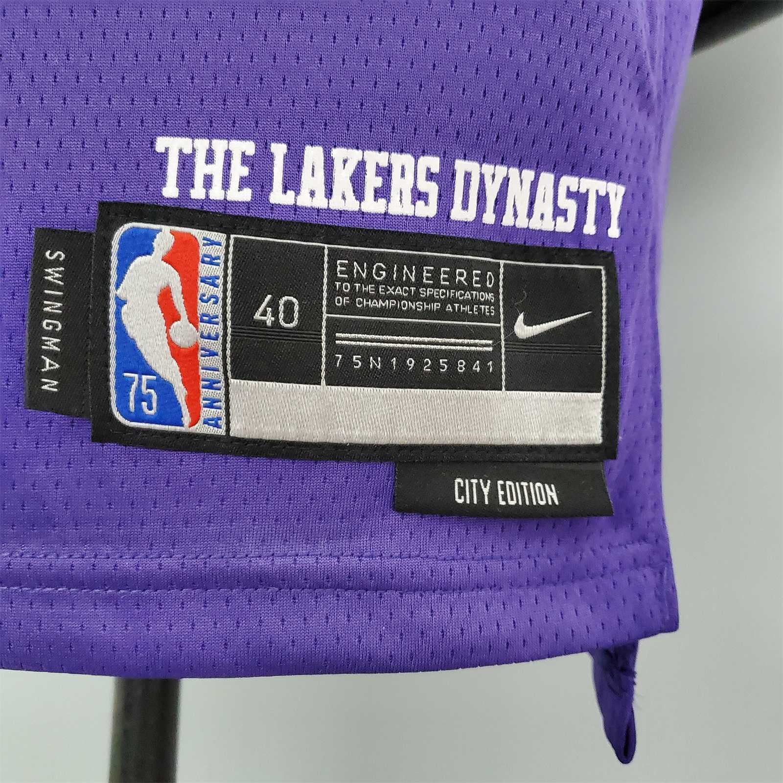 2022 75th Anniversary BRYANT#24 Lakers City Edition Purple 1