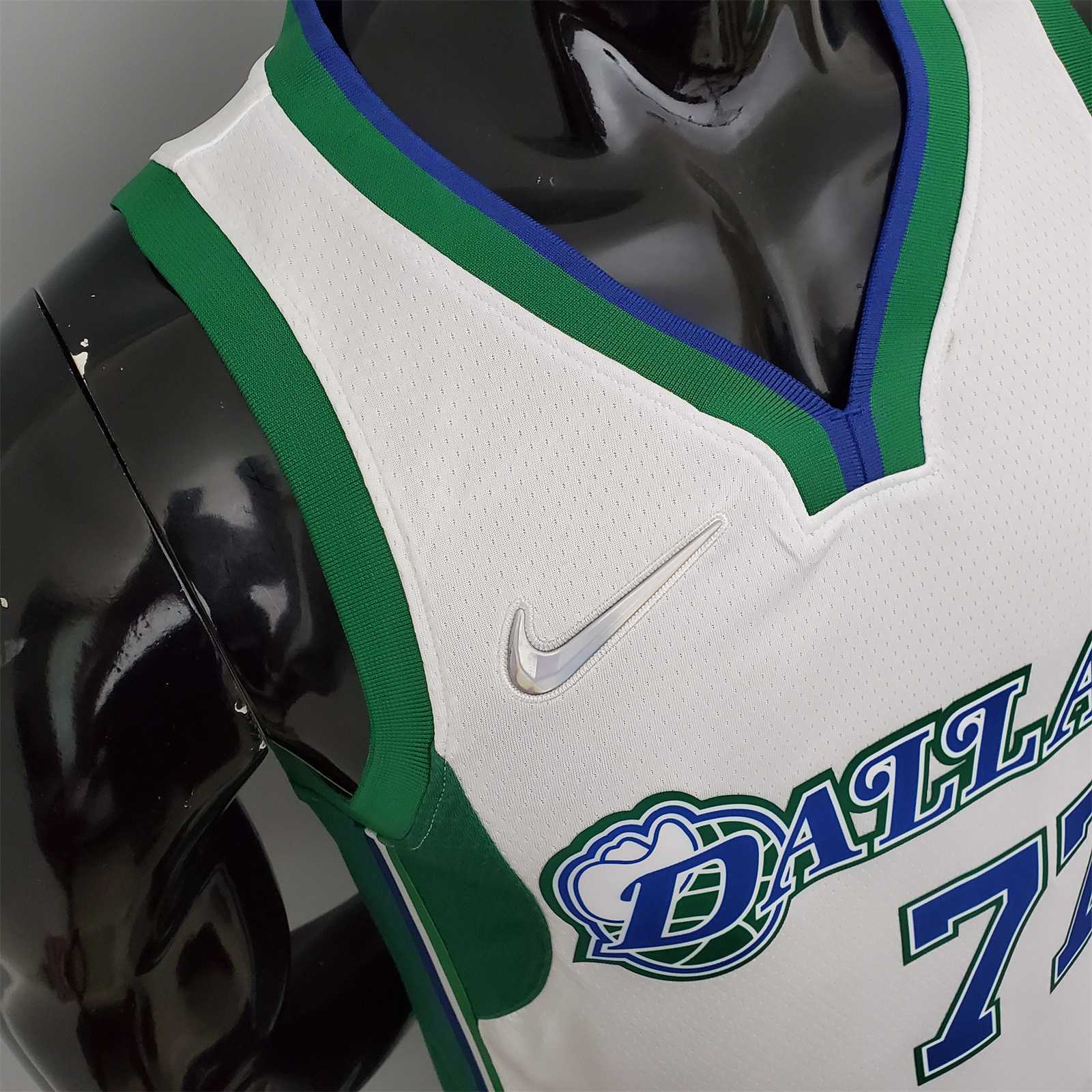 2022 DONCIC#77 Lone Ranger City Edition White and Green 8
