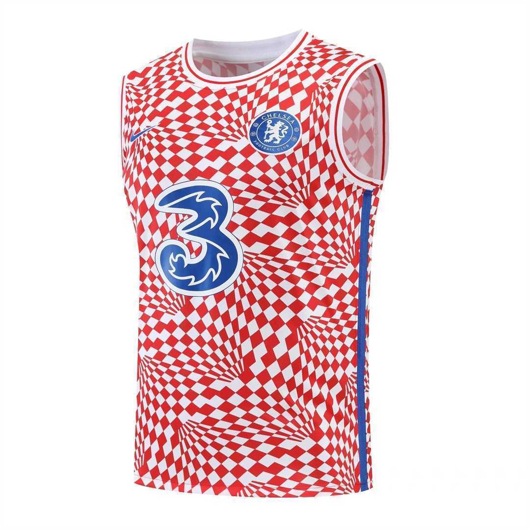 22-23 Chelsea vest training suit kit red and white 19