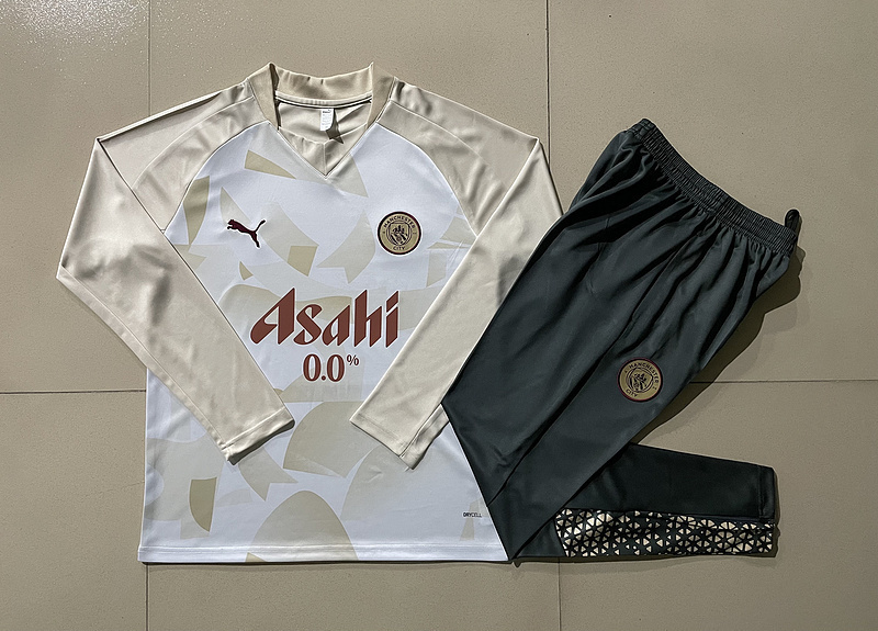 23-24 Manchester City Long Sleeve Training Suit Football Shirts 1