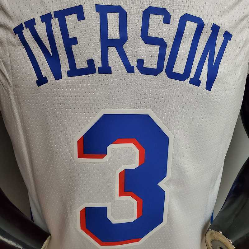 Iverson #3 Detroit Pistons white 4