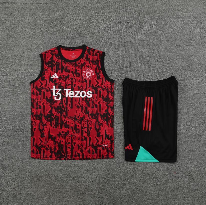 23-24 Manchester United Training Vest Kit S-XXL Soccer Jerseys 2