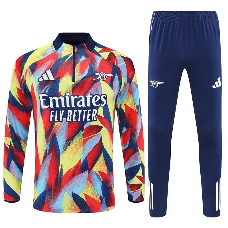 25-26 Arsenal Pre-Match Training Kits Long Football Tracksuits 3