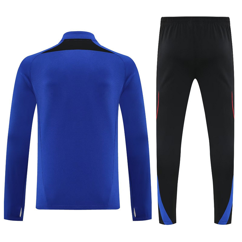 25-26 Manchester United Blue Training Kits Long Football Tracksuits 2