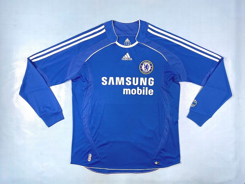 06-07 Chelsea Home Retro Long Sleeve Kit Vintage Shirt Soccer AAAAJersey Yupoo