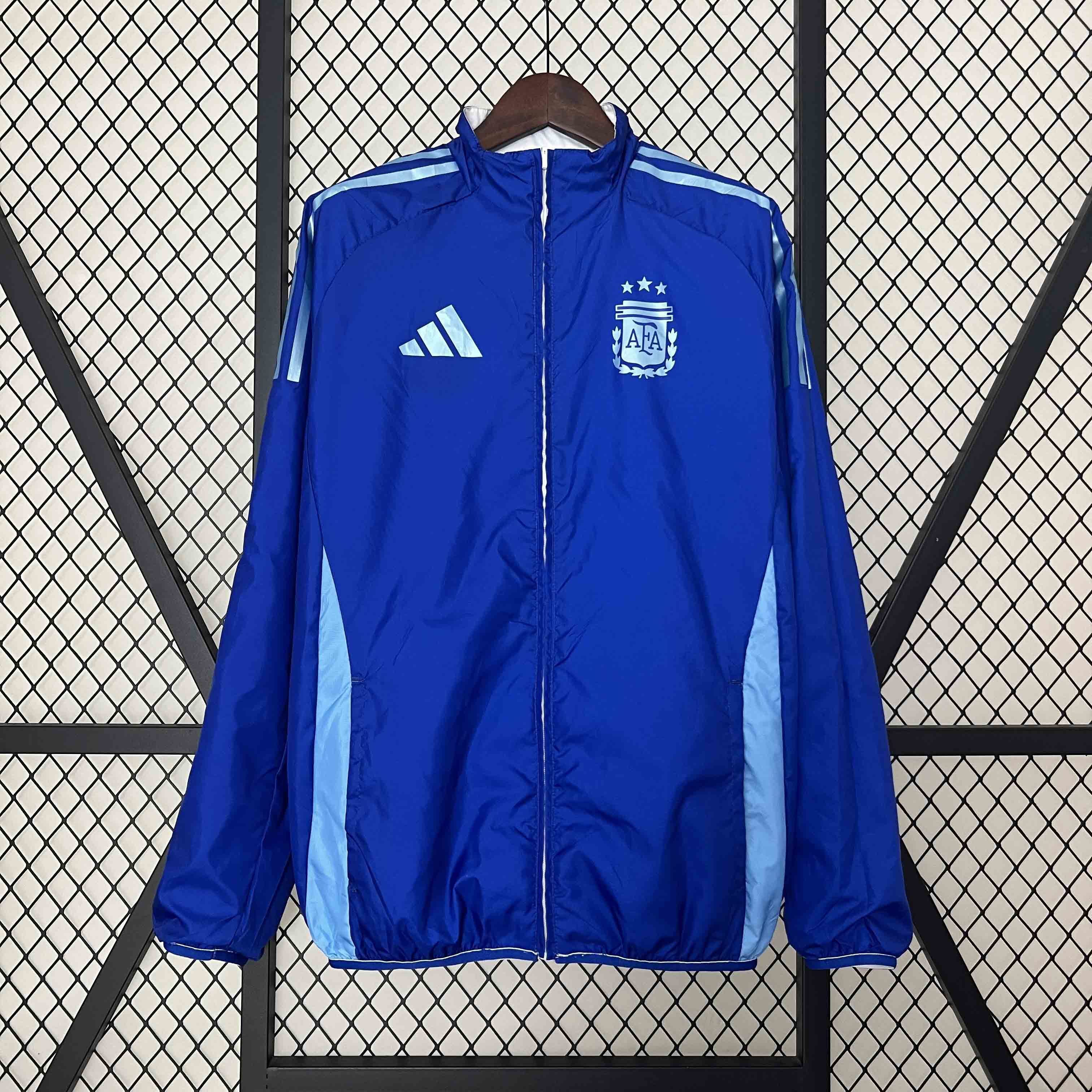 2024 Argentina Trench Coat Reversible Windbreaker Double-Sides Jacket 5
