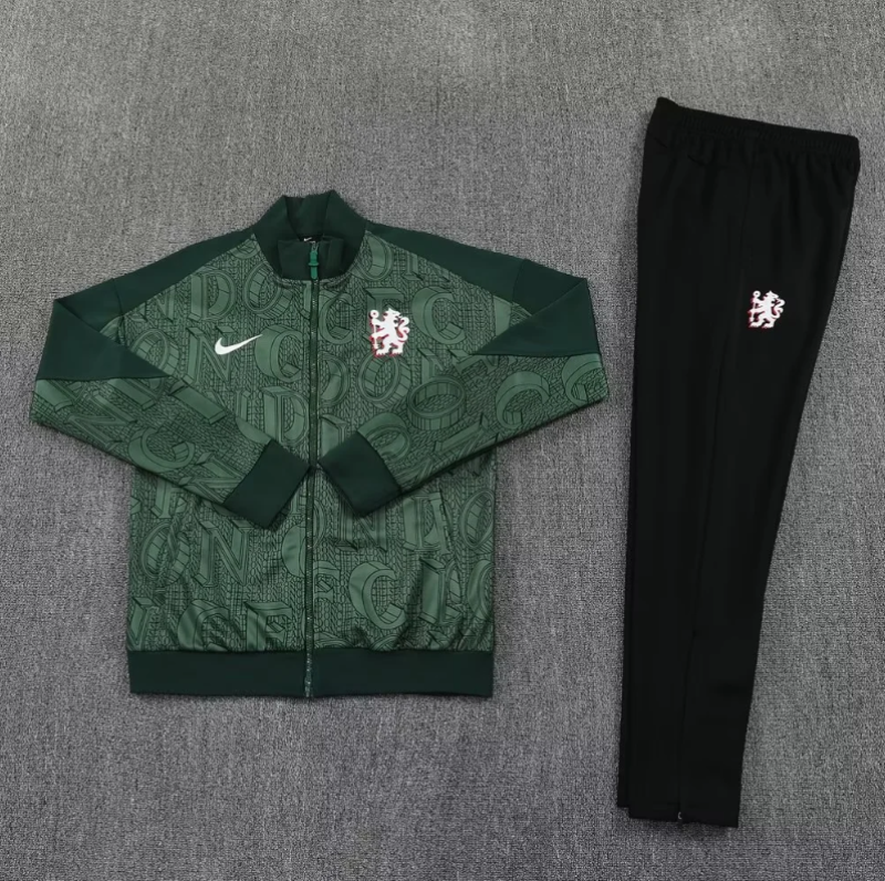 25-26 Chelsea Green Football Kit Tracksuits Long Jacket Suits AAAAJersey Supply Yupoo 1