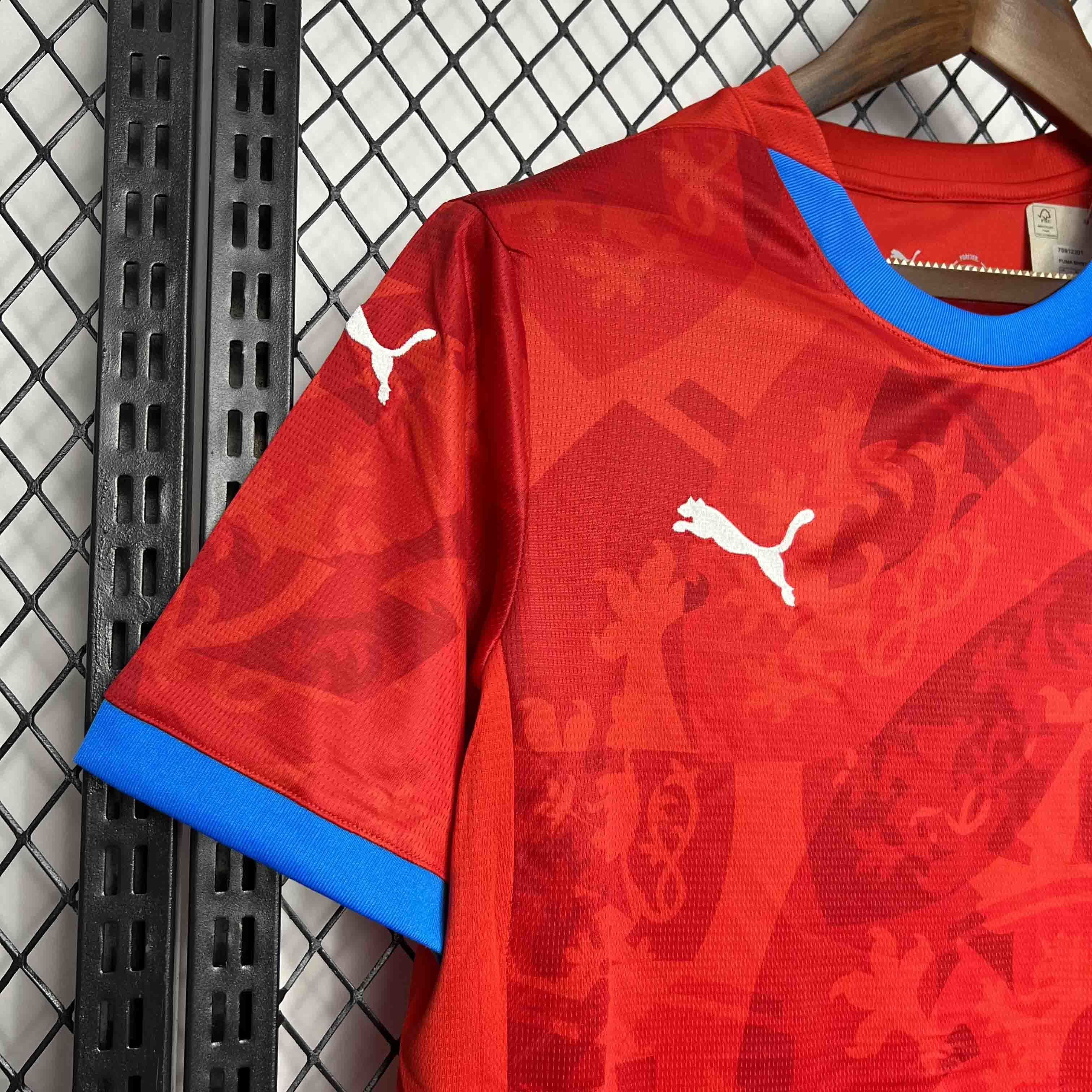 2024 Czech Home Kit UEFA Euro Shirt Football AAAAJersey Supplier 4