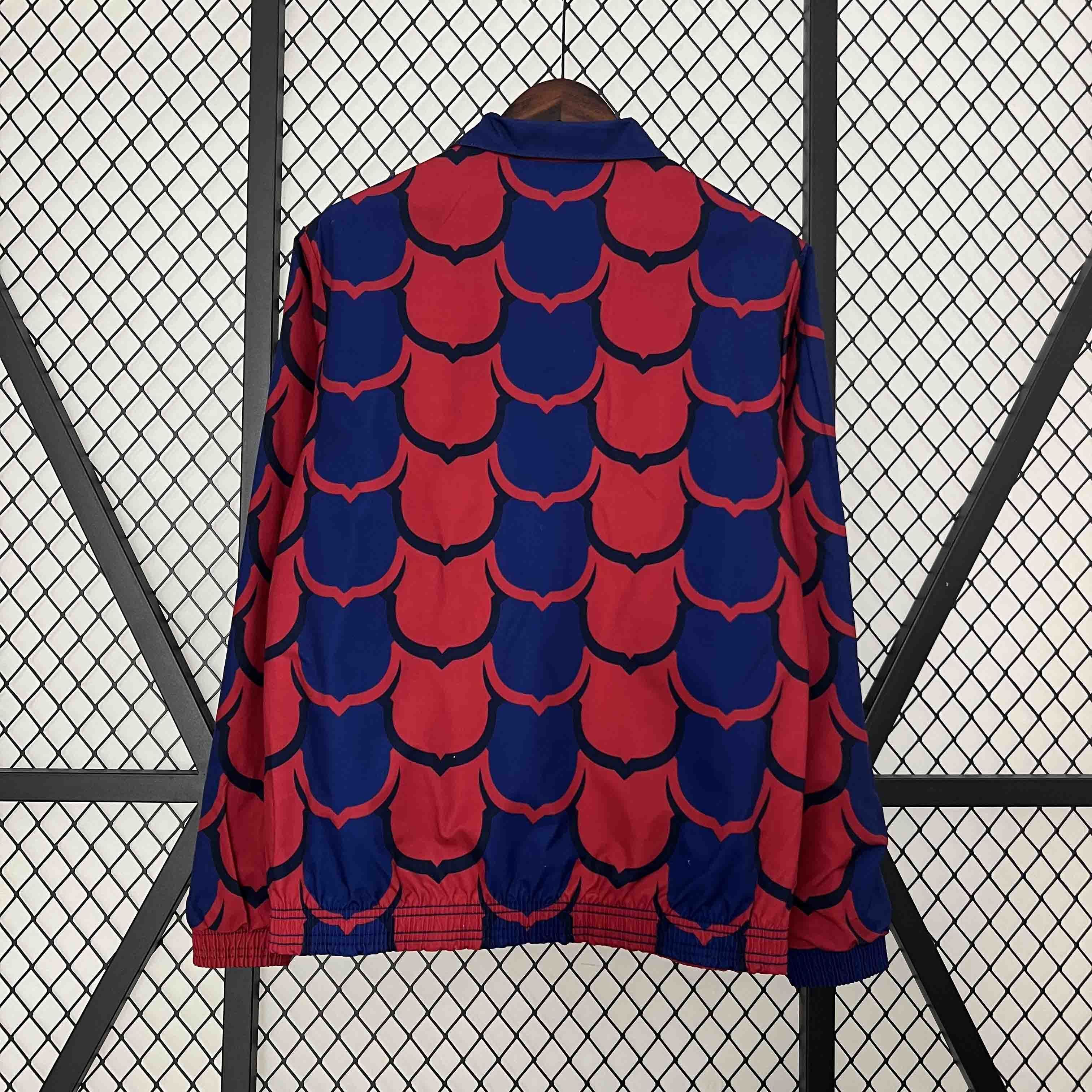 23-24 Barcelona Trench Coat Reversible Windbreaker Double-Sides Jacket AAAAJersey Yupoo 3