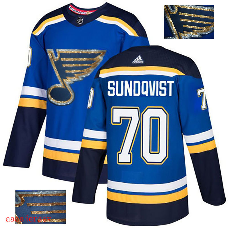 2018 St. Louis Blues ice hockey jersey M-3XL 圣路易蓝调队时尚亮片款冰球服 13