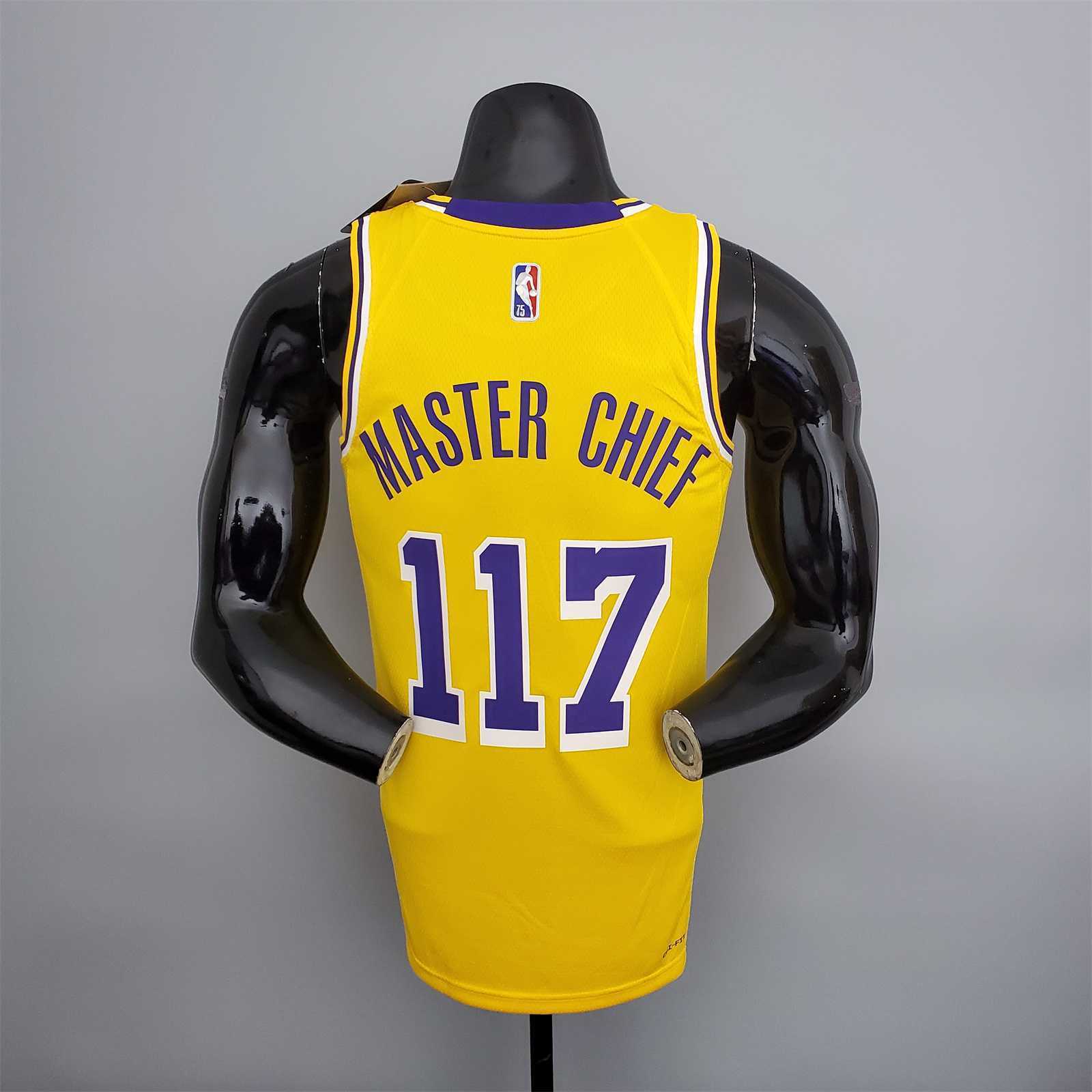 75th Anniversary master chief#117 Lakers White X-BOX Joint Yellow 8