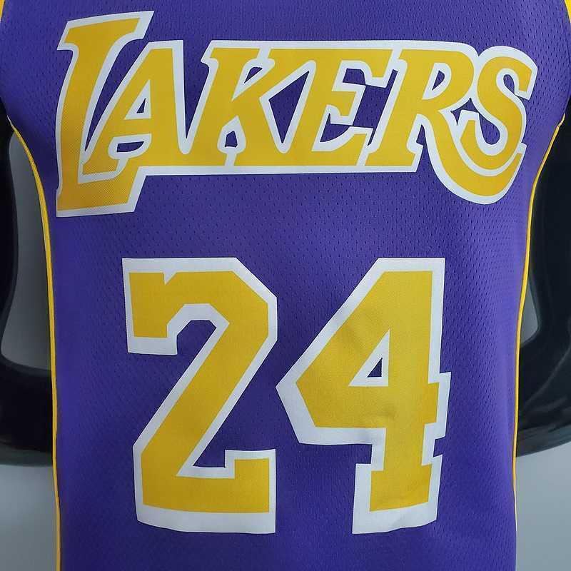 New Lakers Jordan Bryant #24 Theme Purple Round Neck 6