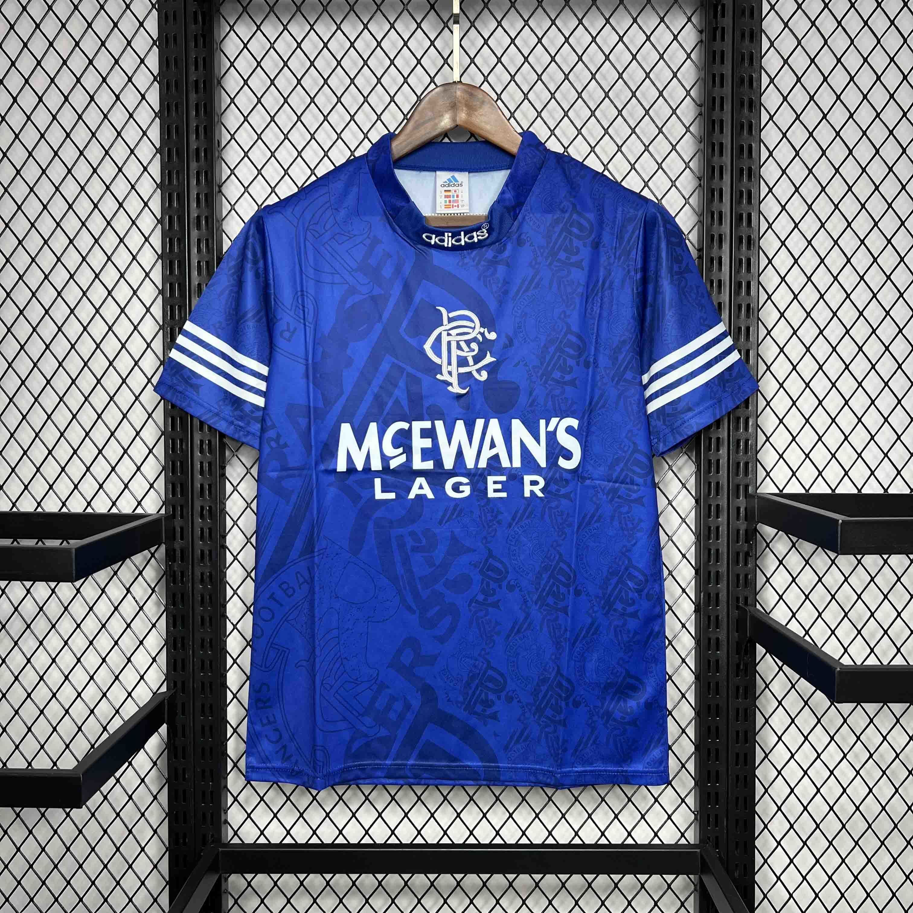 94-96 Rangers Home Retro Kit Football Uniform AAAAJerseys Dropshipping Yupoo