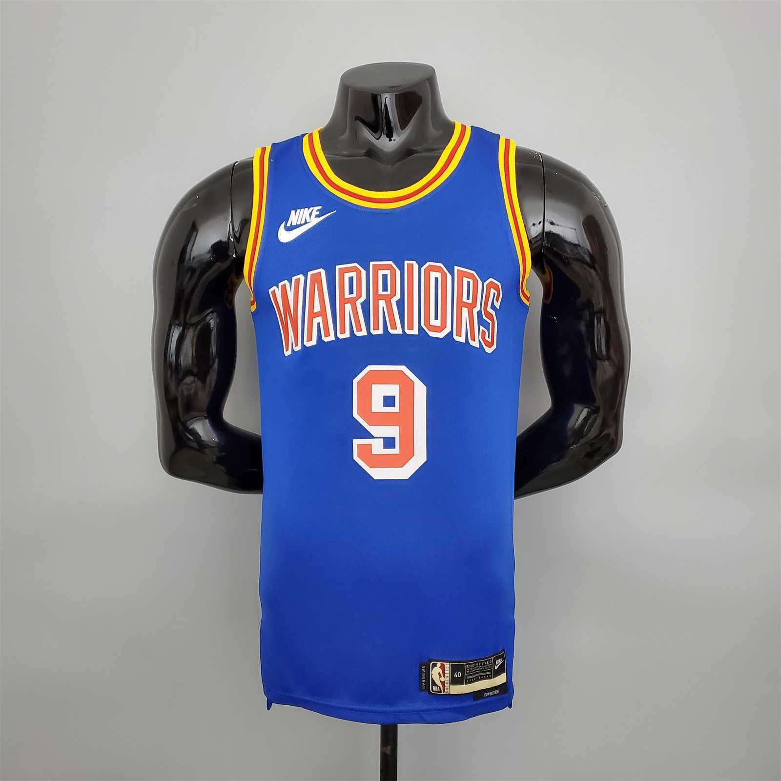75th Anniversary Iguodala #9 Warriors Retro Edition Blue