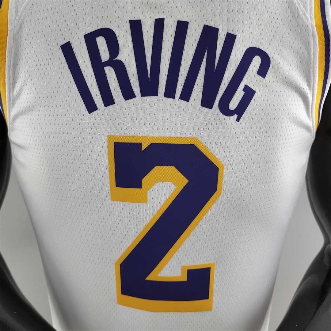 75th Anniversary IRVING #2 Los Angeles Lakers White NBA Jersey 8