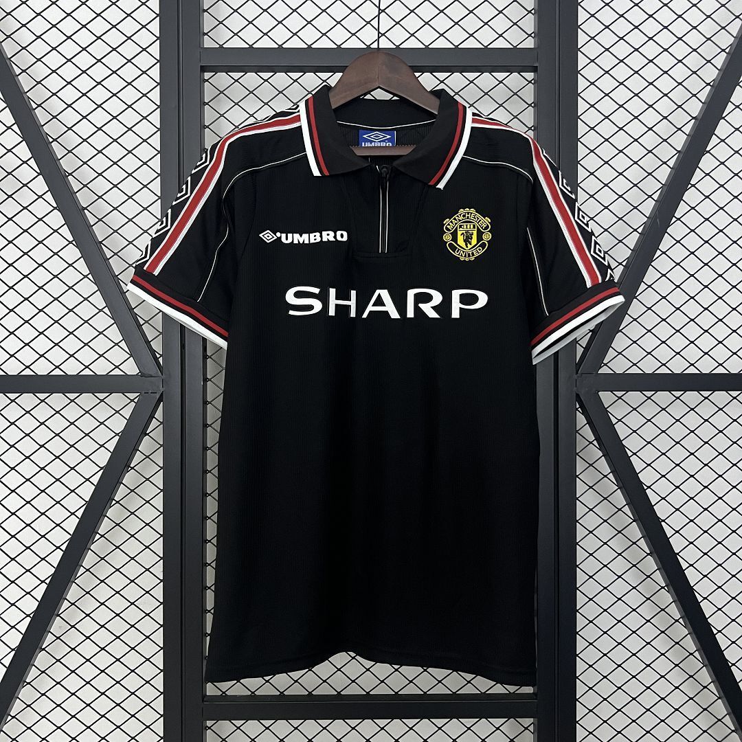 98-99 Manchester United Black Retro Kit Vintage Shirt AAAAJersey Dropship Yupoo